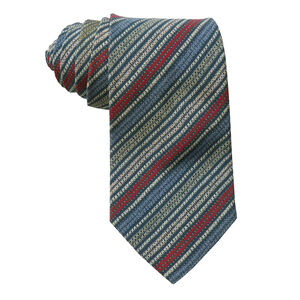 Vintage Missoni Uomo Geometric Stripe Silk Tie Size One Size
